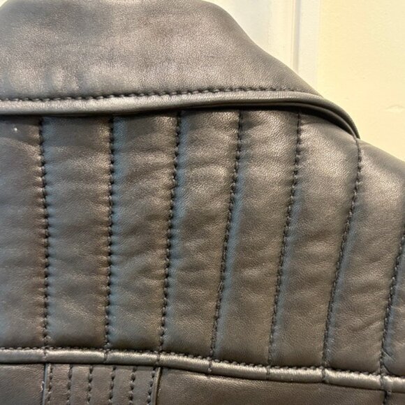 Michael Kors Black Leather Jacket - Picture 7 of 7